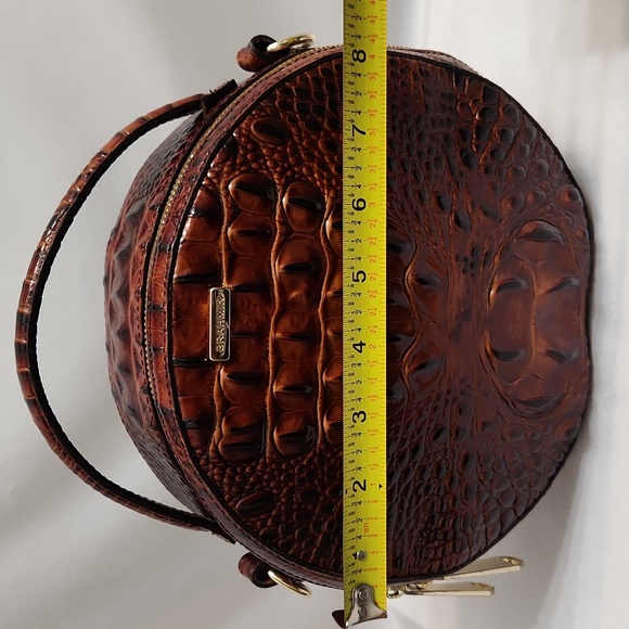 Brahmin Lane Crossbody Bag In Peacan Melbourne Croc Embossed Leather - Picture 7 of 15